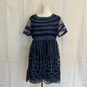 Gracia Navy and Black Kids Formal Dress